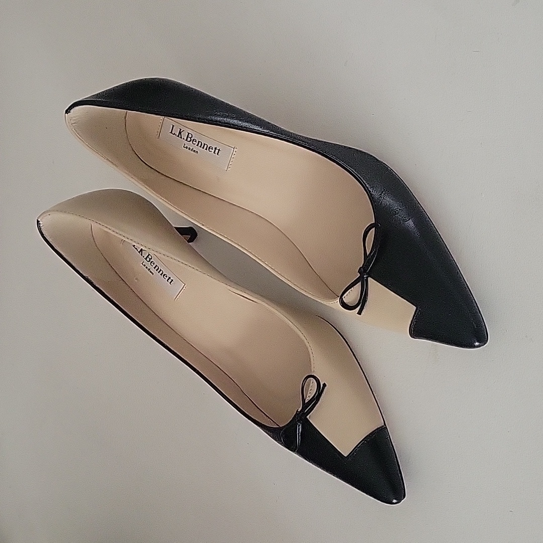 L.K. Bennett Kitten Heels With Bow Sz 38